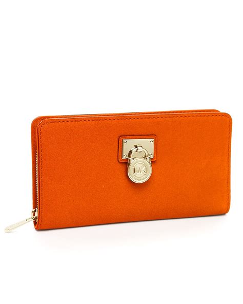 michael kors orange wallet